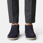 Suède chukka boots heren met mokassinstiksel 7