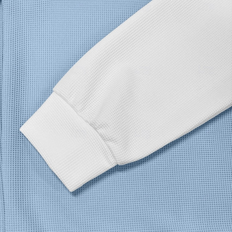 Sweater heren met korte rits, opstaande kraag en wafelstructuur 12