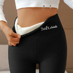 Thermo legging dames fleece gevoerd met hoge taille 2