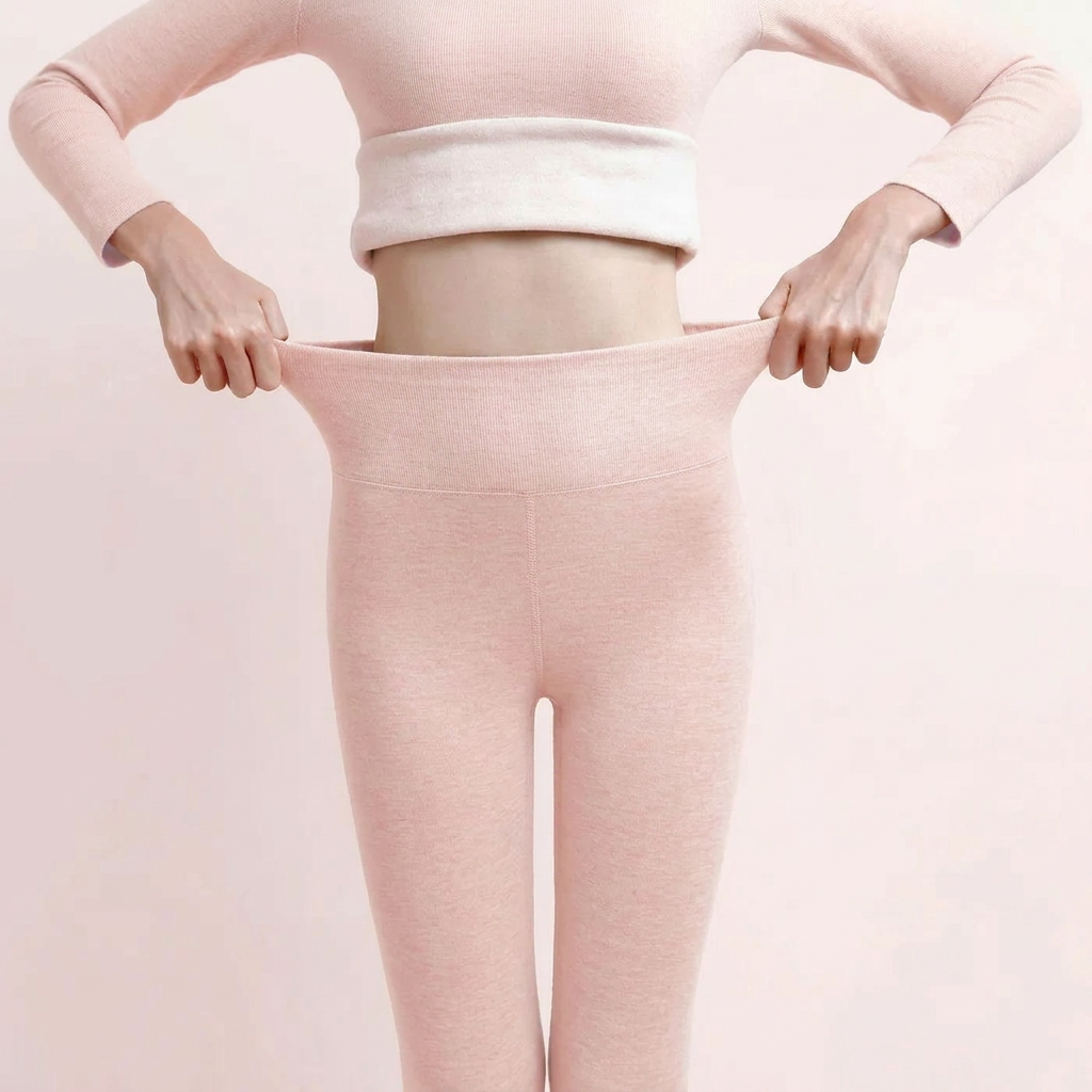 Thermo legging dames fleece gevoerd met hoge taille 4