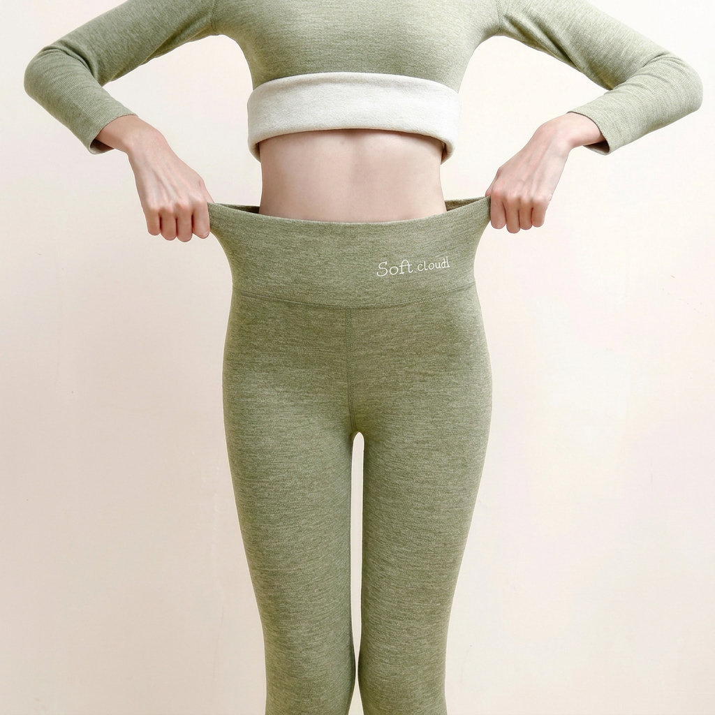 Thermo legging dames fleece gevoerd met hoge taille 6