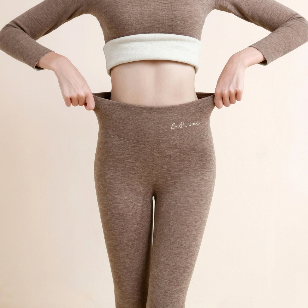 Thermo legging dames fleece gevoerd met hoge taille 7