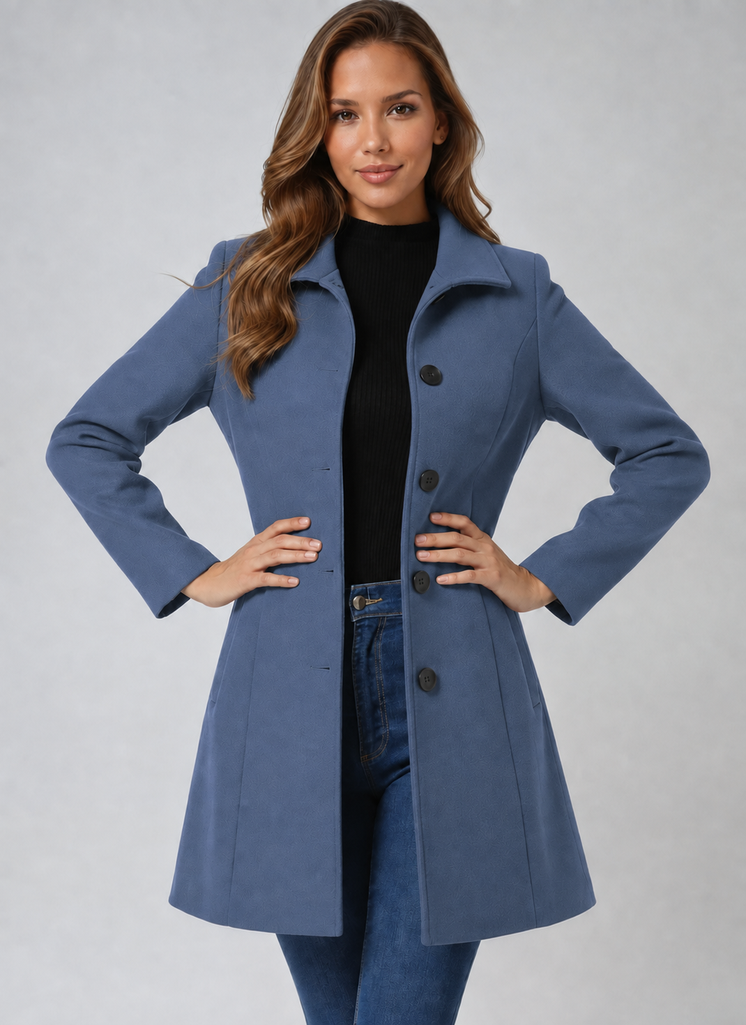 Trenchcoat dames met enkele rij knopen en getailleerde pasvorm 3