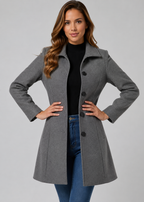 Trenchcoat dames met enkele rij knopen en getailleerde pasvorm 4