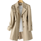 Trenchcoat dames met klassieke kraag en dubbele knoopsluiting 2