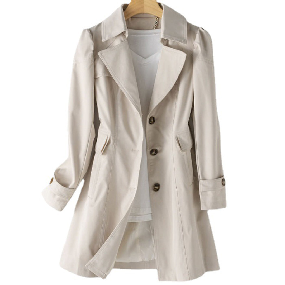 Trenchcoat dames met klassieke kraag en dubbele knoopsluiting 3