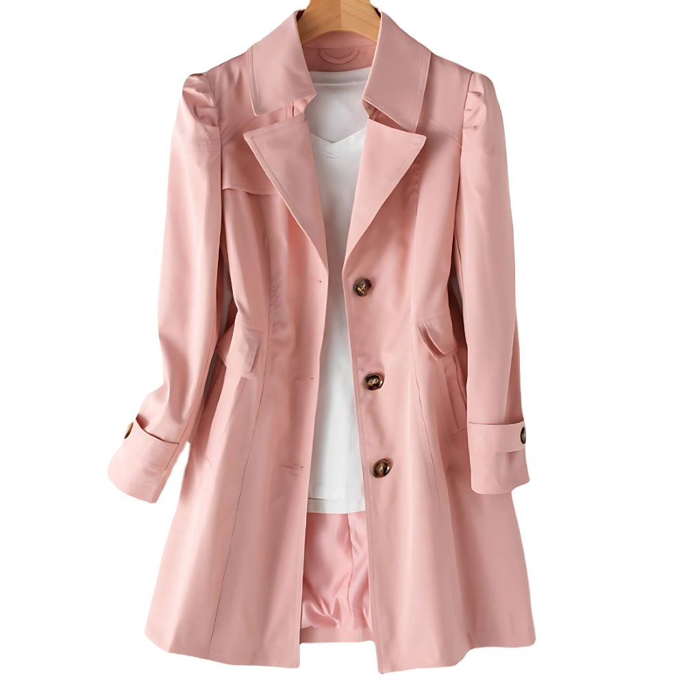 Trenchcoat dames met klassieke kraag en dubbele knoopsluiting 4