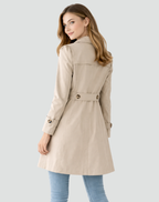 Trenchcoat dames met reverskraag en knoopsluiting 6
