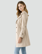 Trenchcoat dames met reverskraag en knoopsluiting 7