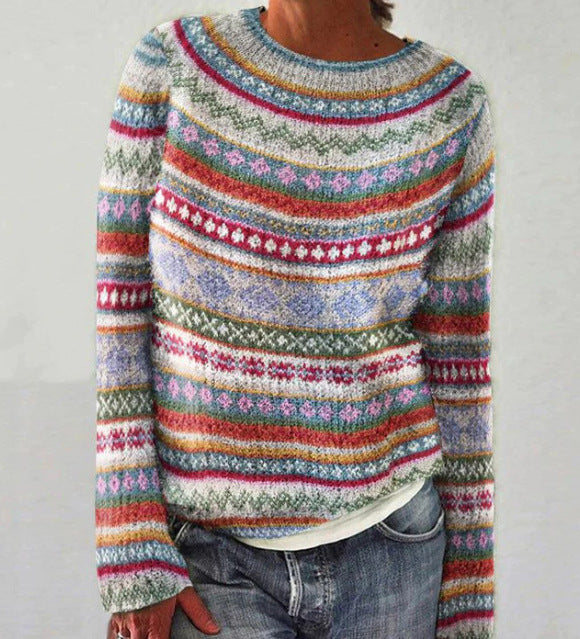Trui dames met lange mouwen en ontspannen pasvorm voor koele dagen 3