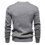 Trui heren met kabelmotief en ronde hals 11