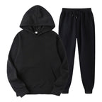 Tweedelige joggingset dames met capuchon, kangoeroezak en elastische taille 1