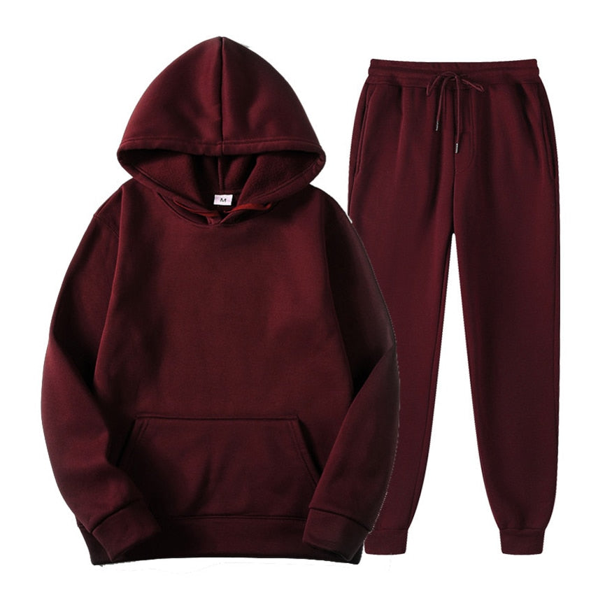 Tweedelige joggingset dames met capuchon, kangoeroezak en elastische taille 6