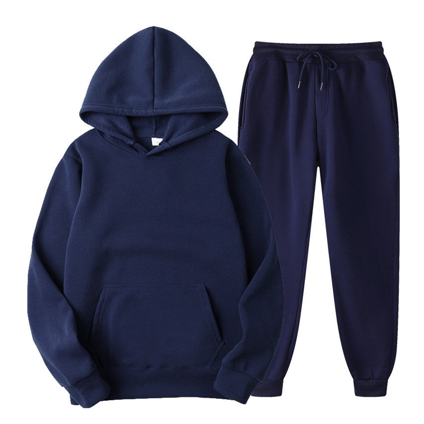 Tweedelige joggingset dames met capuchon, kangoeroezak en elastische taille 7