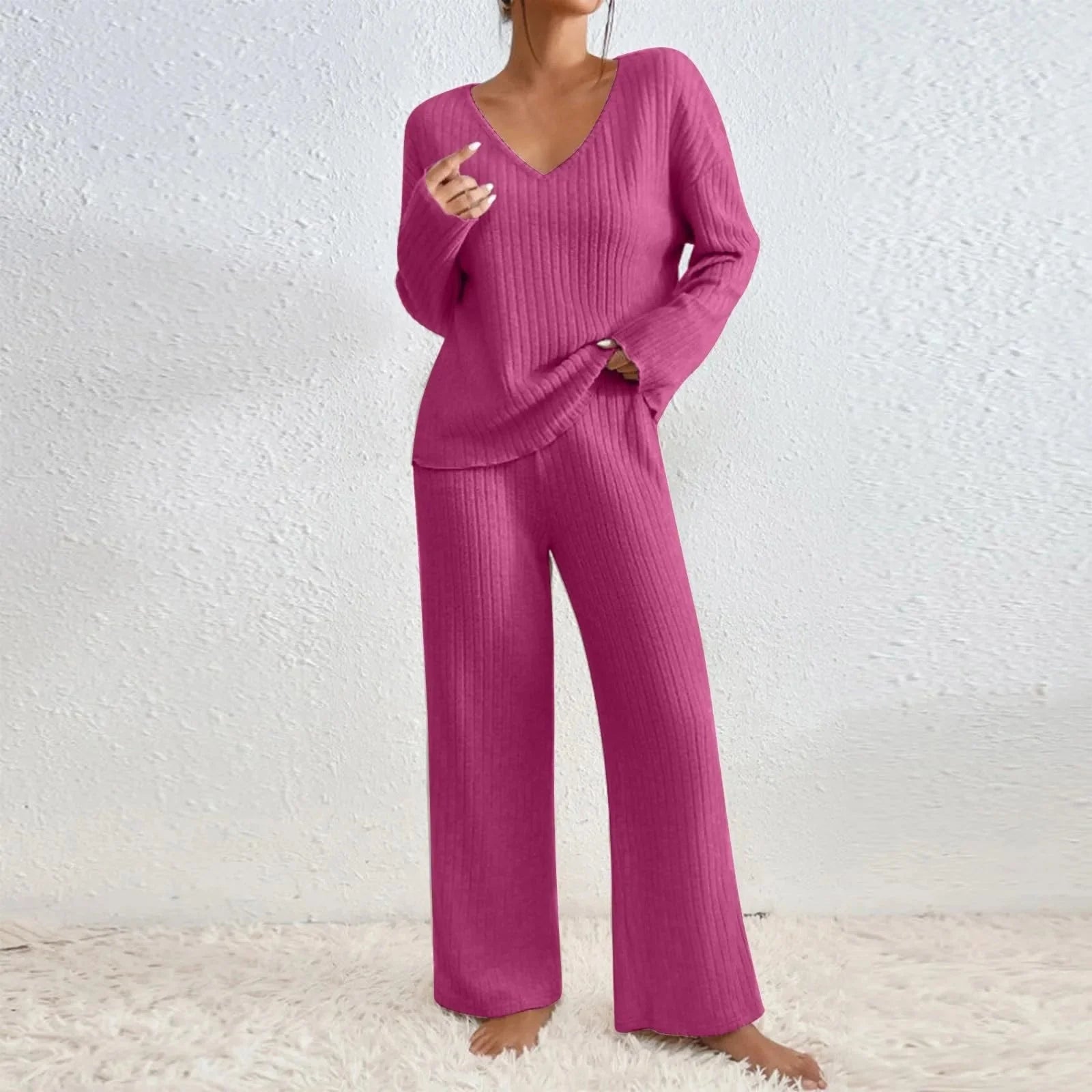 Tweedelige loungeset dames met losse pasvorm en zacht ademend materiaal 4