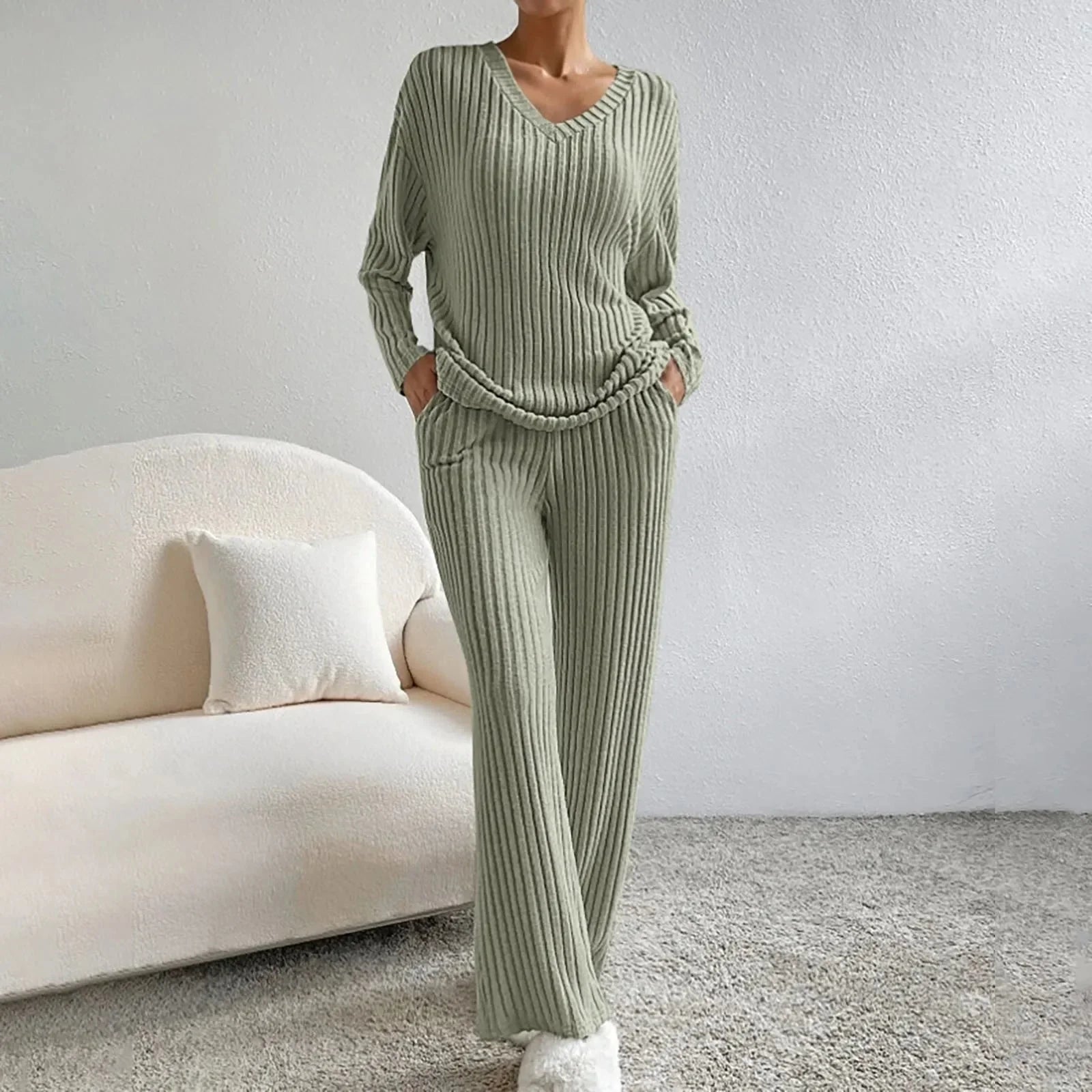 Tweedelige loungeset dames met losse pasvorm en zacht ademend materiaal 5