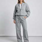 Tweedelige set dames met ritsjack en wijde broek 6