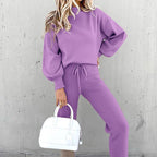 Tweedelige set dames met trui en broek in zacht materiaal 8