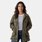 Utility jas dames oversize met meerdere zakken 1