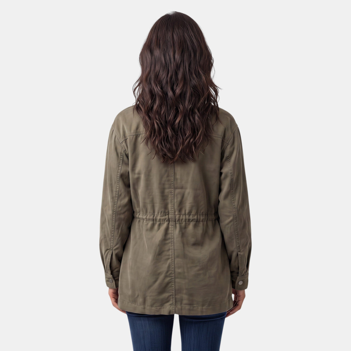 Utility jas dames oversize met meerdere zakken 3