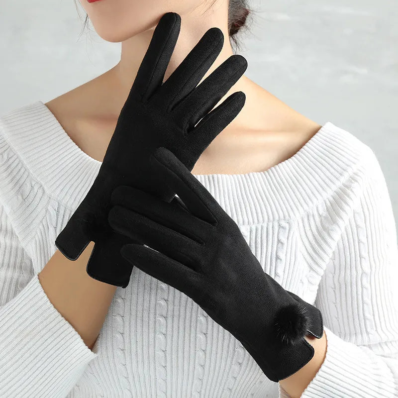 Vintage handschoenen dames met touchscreen 4