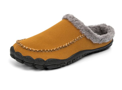 Warme gevoerde heren pantoffels met antislipzool 4