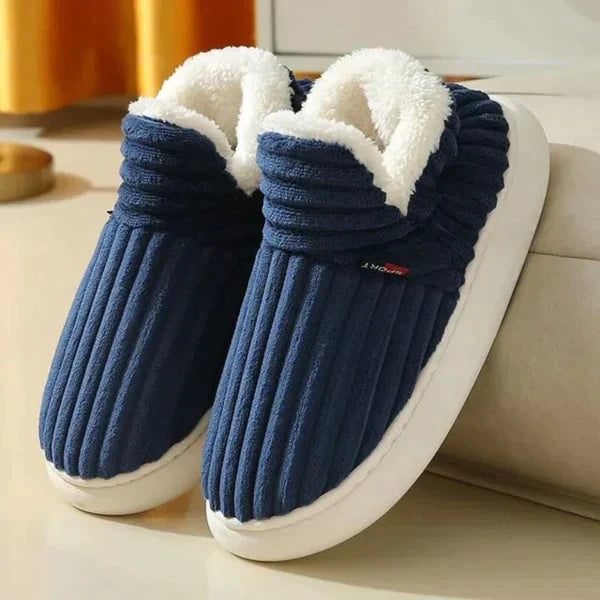Warme pluche heren pantoffels met antislipzool voor thuis 1