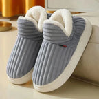 Warme pluche heren pantoffels met antislipzool voor thuis 2