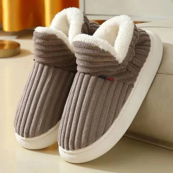 Warme pluche heren pantoffels met antislipzool voor thuis 3
