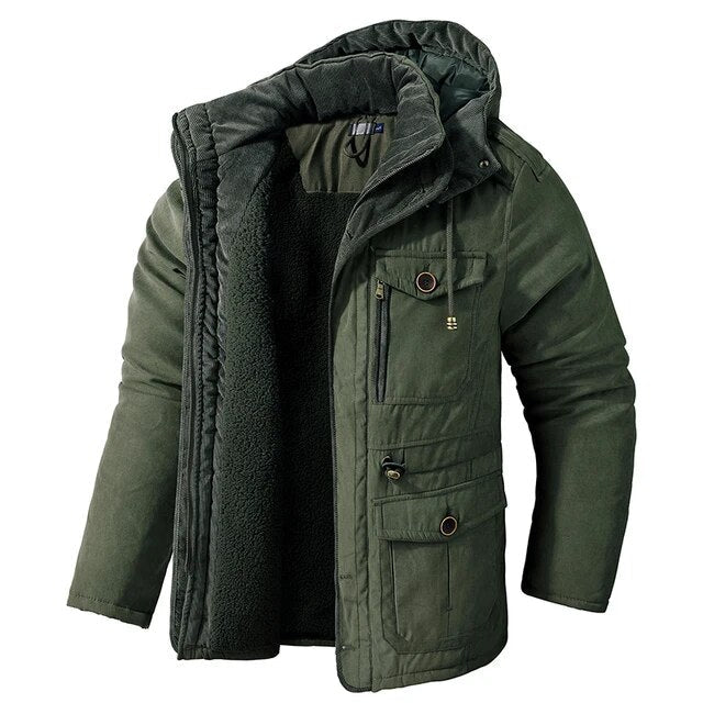 Warme winterjas heren met isolerende voering 2