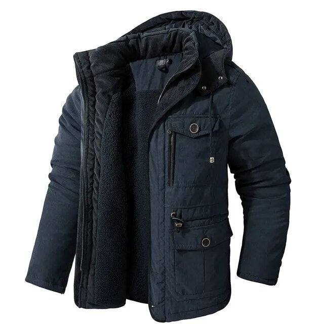 Warme winterjas heren met isolerende voering 3