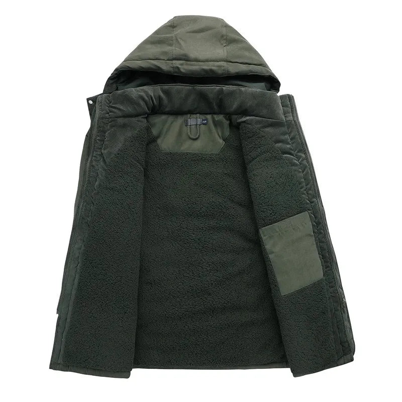 Warme winterjas heren met isolerende voering 6