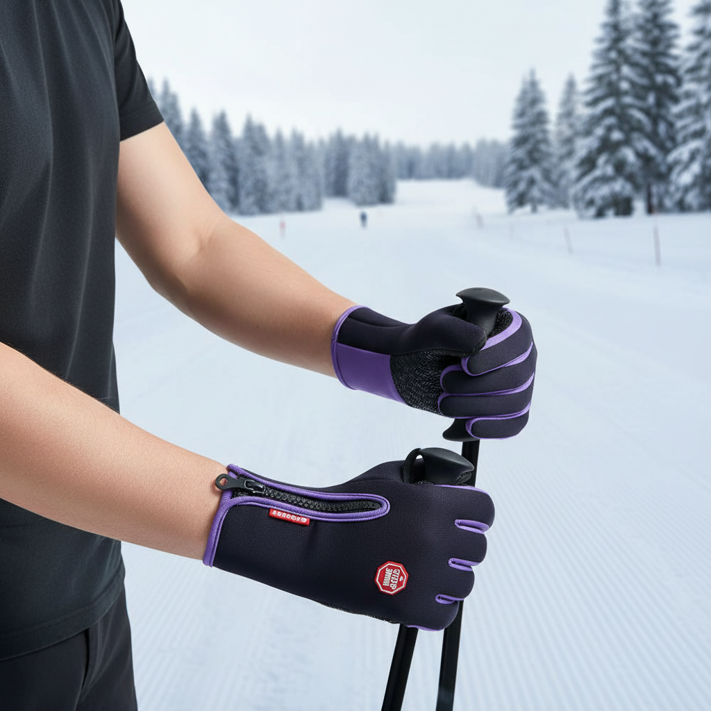 Waterafstotende sporthandschoenen dames met touchscreen 9