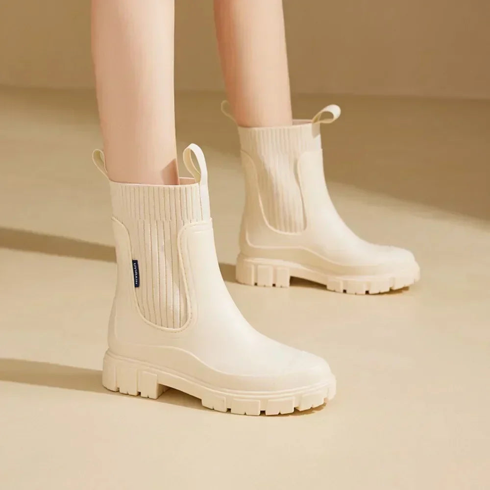 Waterdichte chelsea boots dames met elastische instap en antislipzool 11