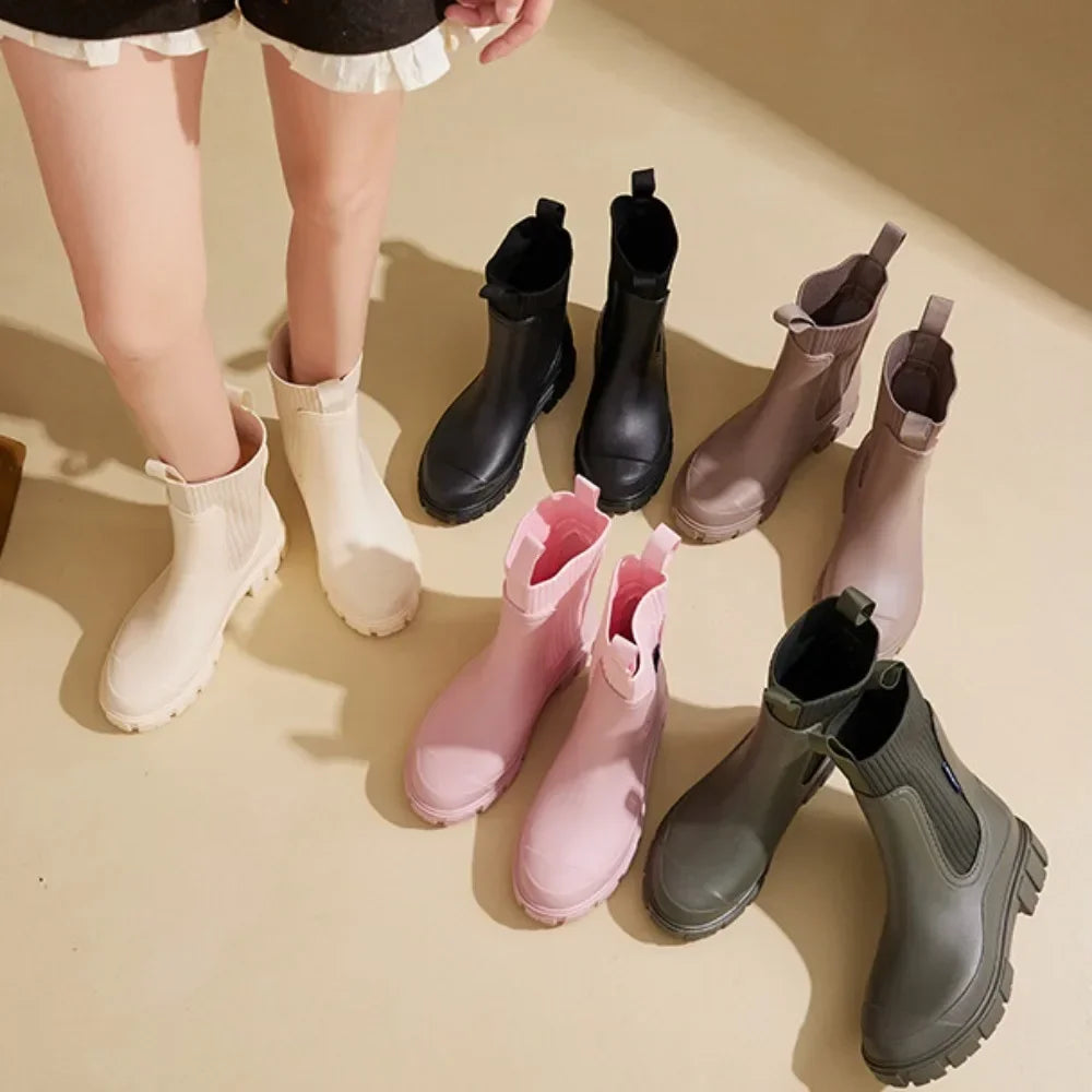 Waterdichte chelsea boots dames met elastische instap en antislipzool 12