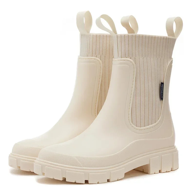 Waterdichte chelsea boots dames met elastische instap en antislipzool 3
