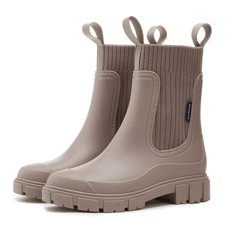 Waterdichte chelsea boots dames met elastische instap en antislipzool 6