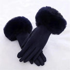 Winterhandschoenen dames met imitatiebont en touchscreen 2