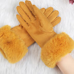 Winterhandschoenen dames met imitatiebont en touchscreen 5