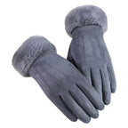 Winterhandschoenen dames met imitatiebontrand 6