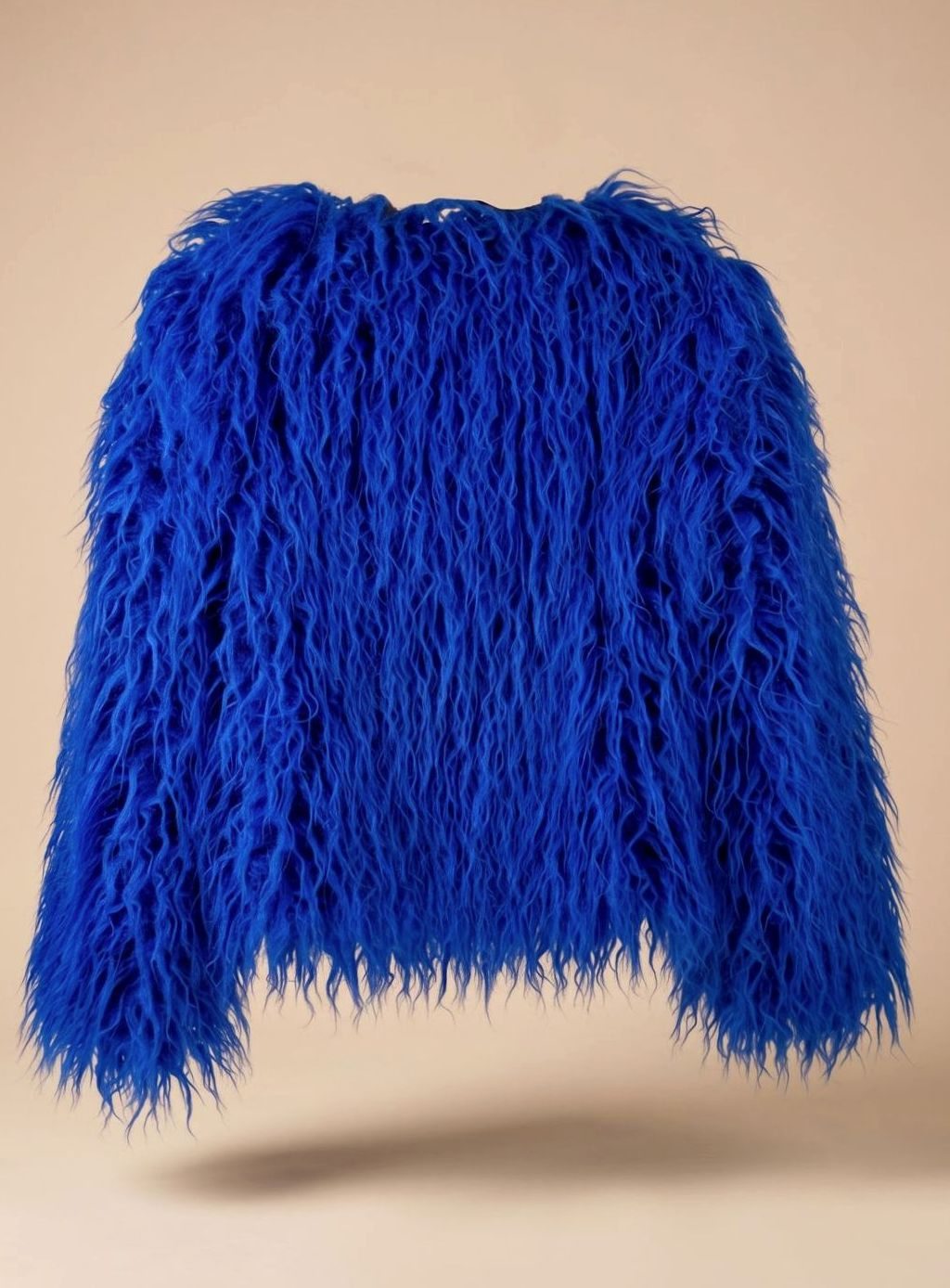 Winterjas dames kort imitatiebont in shaggy-look 6
