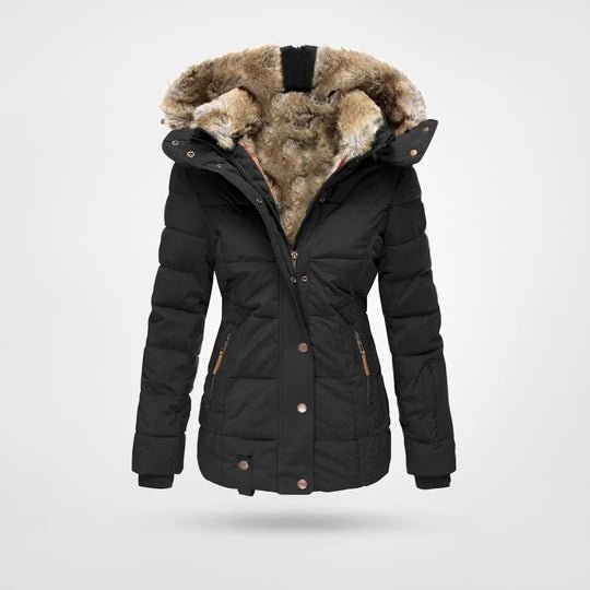 Winterjas dames met capuchon en slanke pasvorm 1