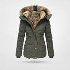Winterjas dames met capuchon en slanke pasvorm 2