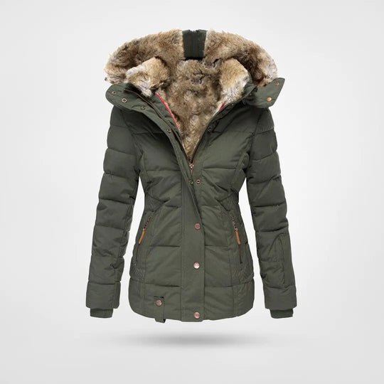 Winterjas dames met capuchon en slanke pasvorm 2
