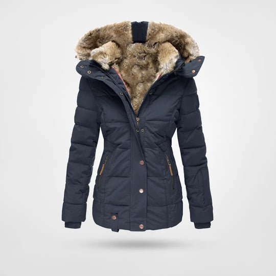 Winterjas dames met capuchon en slanke pasvorm 3