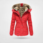 Winterjas dames met capuchon en slanke pasvorm 4