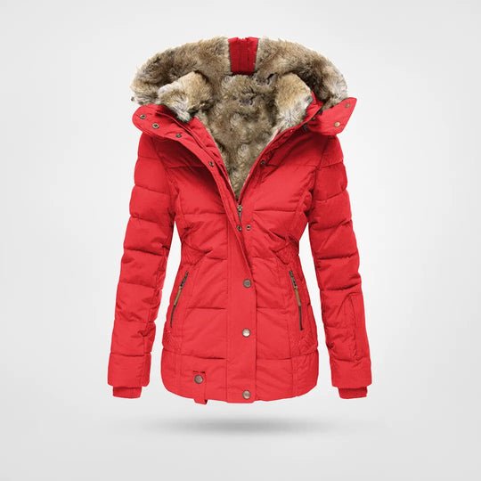 Winterjas dames met capuchon en slanke pasvorm 4