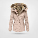Winterjas dames met capuchon en slanke pasvorm 5