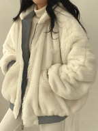 Winterjas dames met lammy voering en brede kraag 5