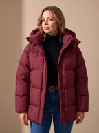 Winterjas dames oversized gewatteerd met capuchon 2